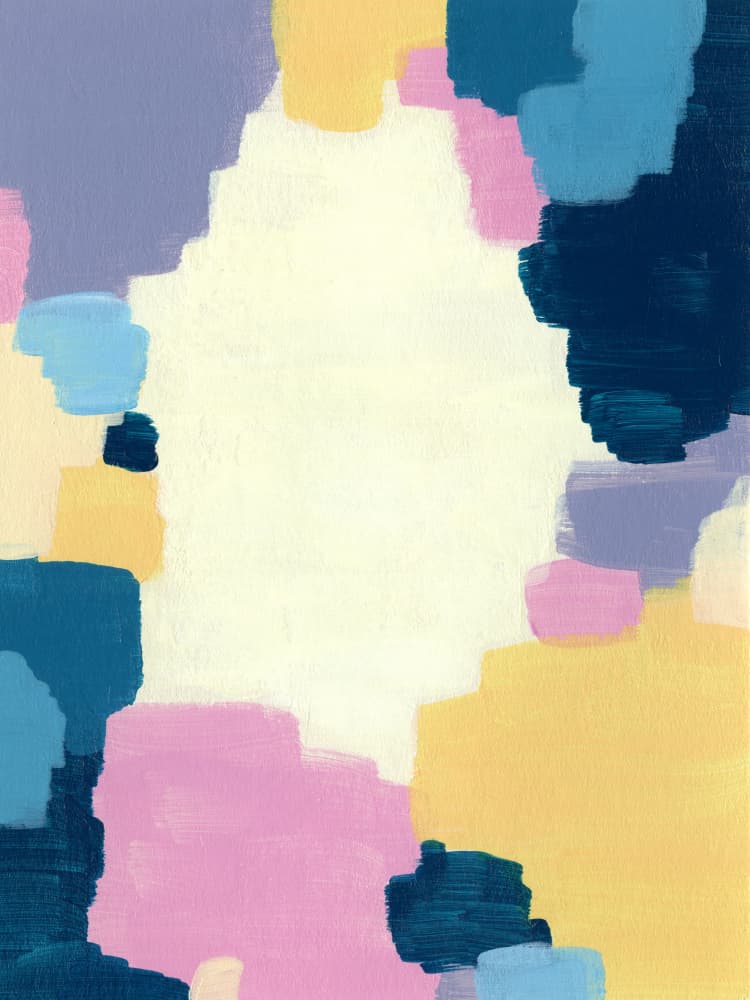 Gentle Color Blocks by Ejaaz Haniff — canvas wall art