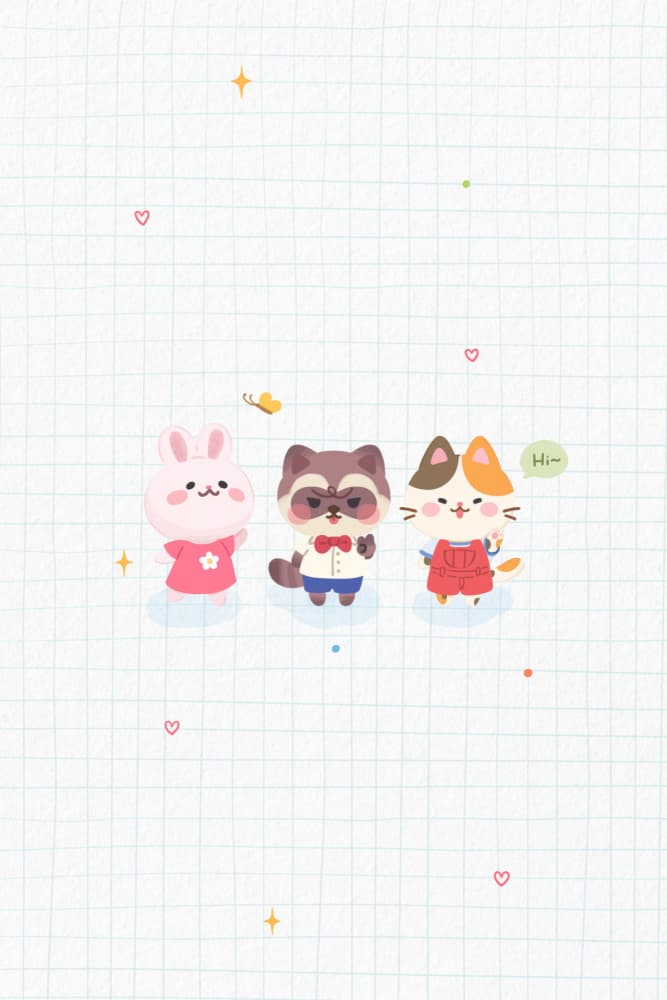 Cute Animal Friends by Xuan Thai — canvas wall art