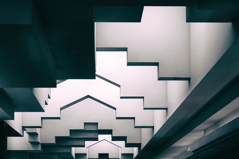 Abstract Architectural Forms by Hans-Wolfgang Hawerkamp — canvas wall art