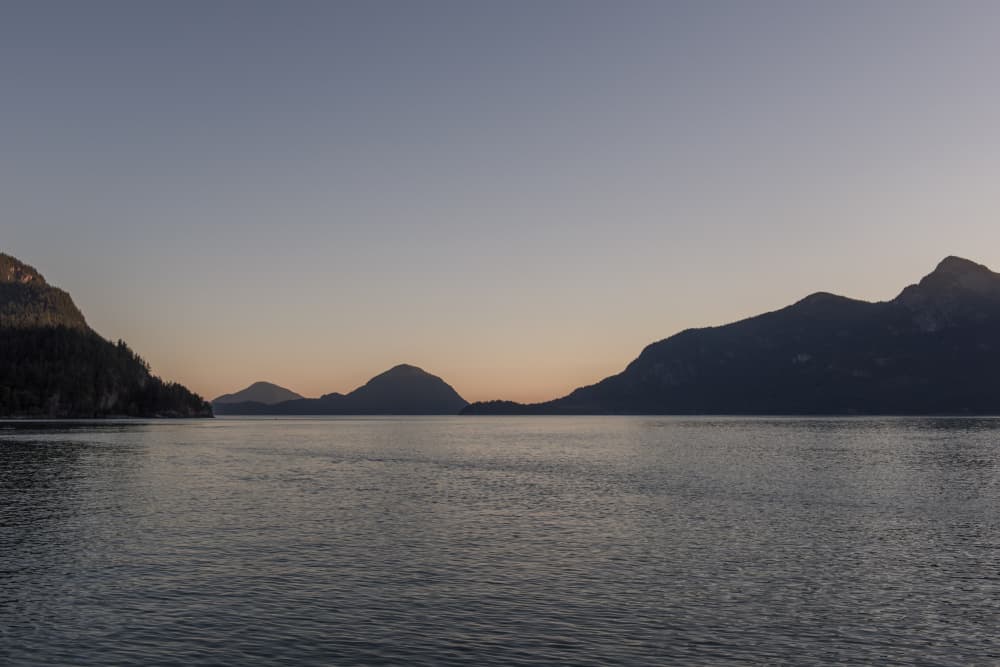 Twilight Mountain Lake by Lynann Colligan — canvas wall art