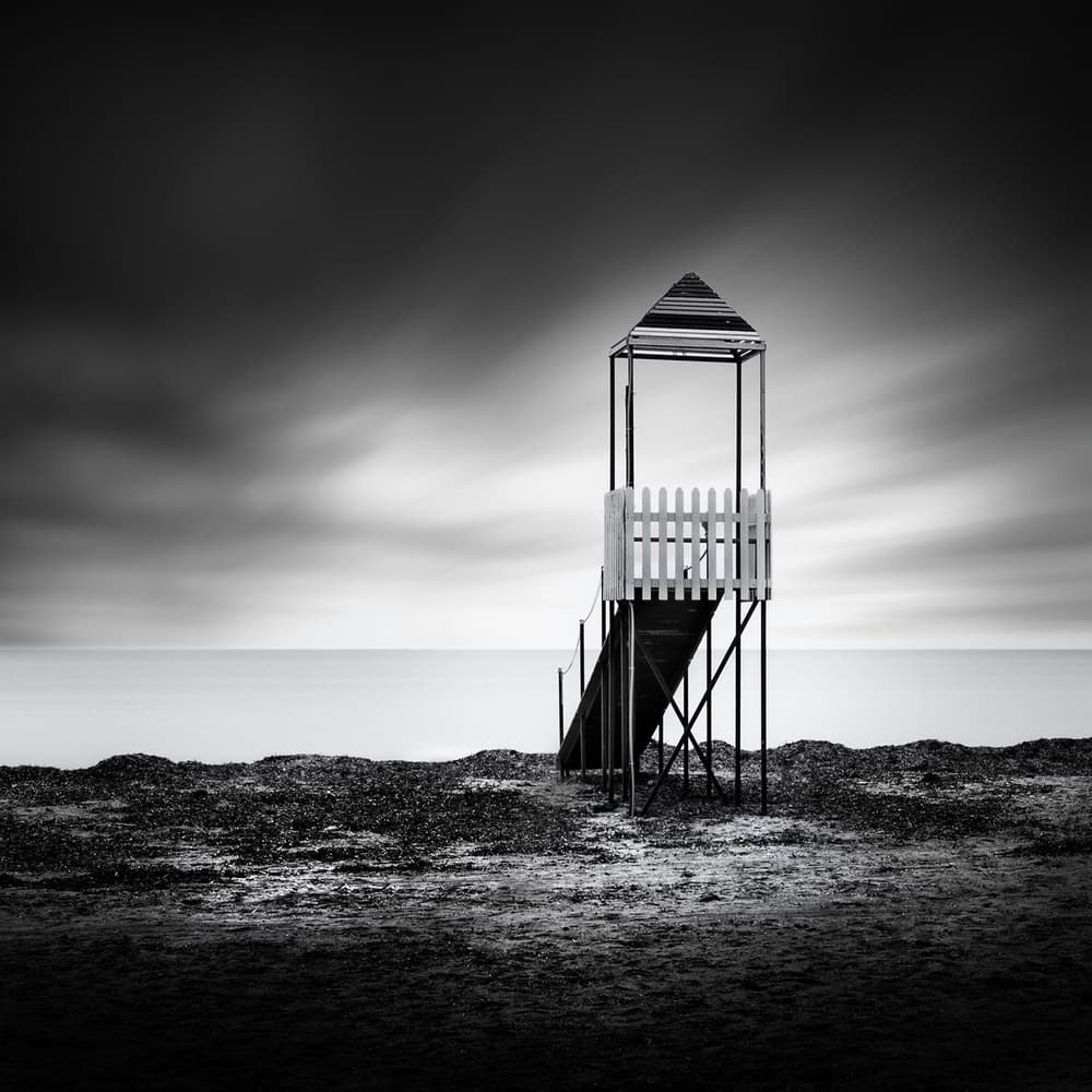 Lonely Beach Tower by George Digalakis — canvas wall art