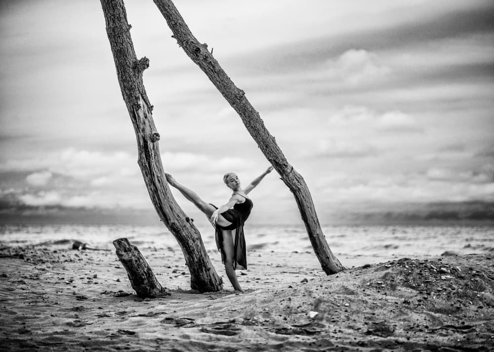 Graceful Beach Dancer by Normunds Kaprano — canvas wall art