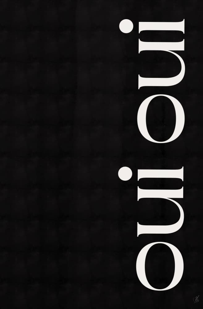 Oui Oui Minimalist by Anne-Marie Volfova — canvas wall art
