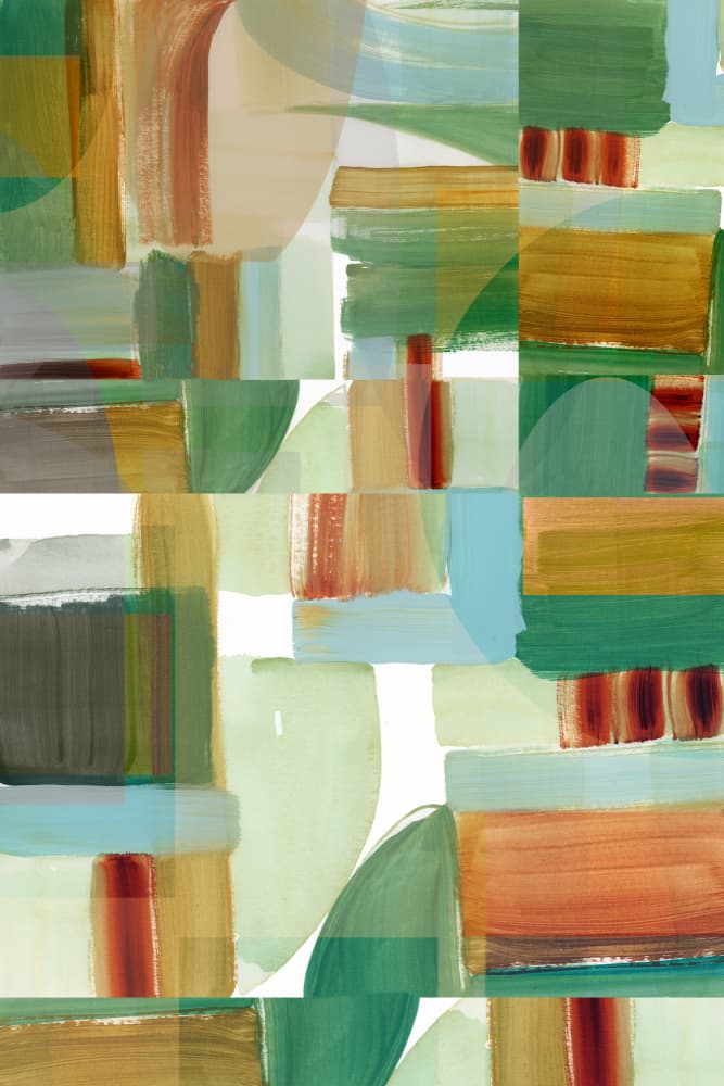 Earthy Block Painting by cartissi — canvas wall art