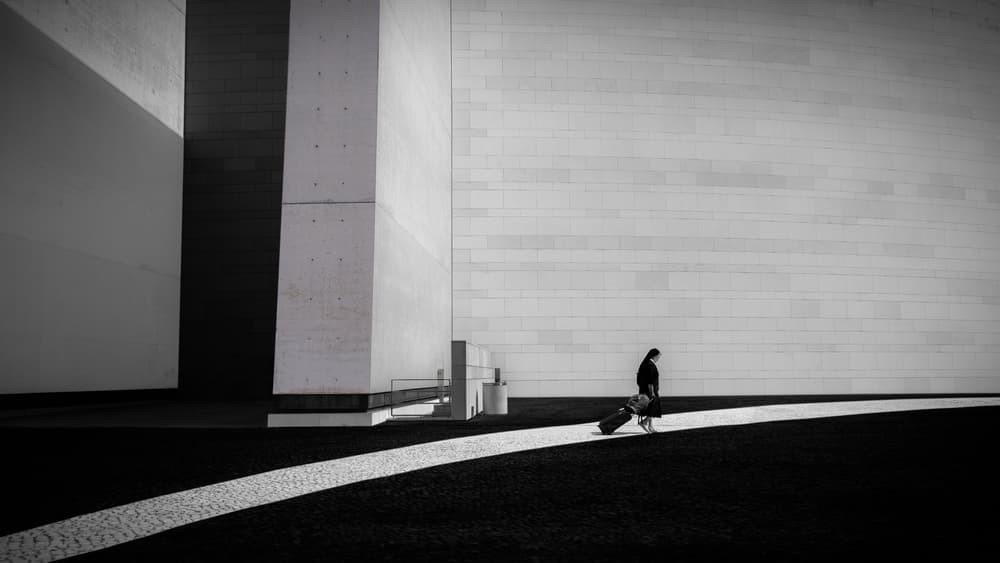 Minimalist Travel Path by João Castro — canvas wall art
