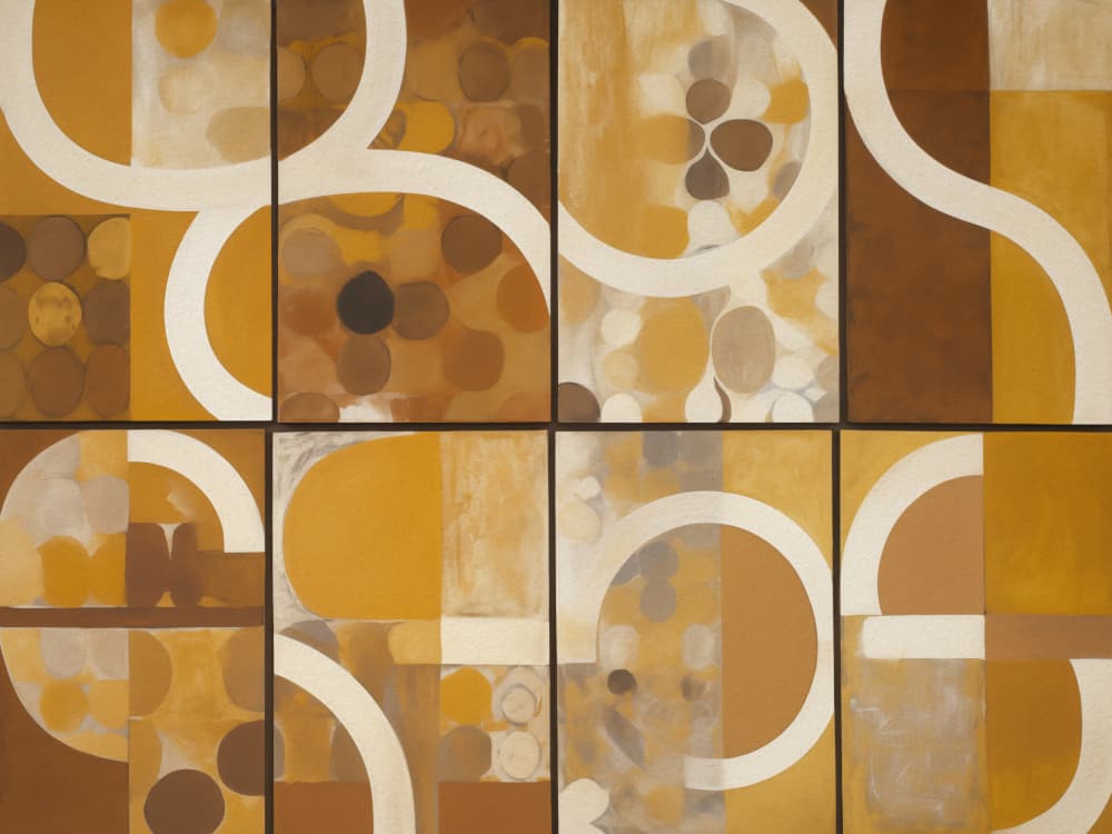 Abstract Gold Curves by Andreas Magnusson — canvas wall art