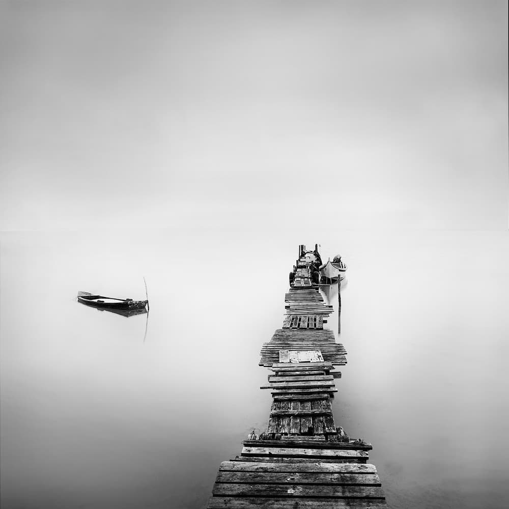 Old Pier Calm Waters by George Digalakis — canvas wall art