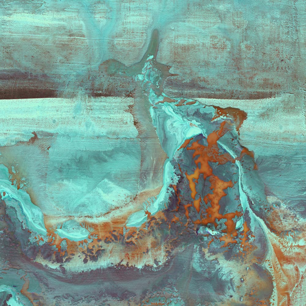 Deep Teal Flow by Jared Hankins — canvas wall art