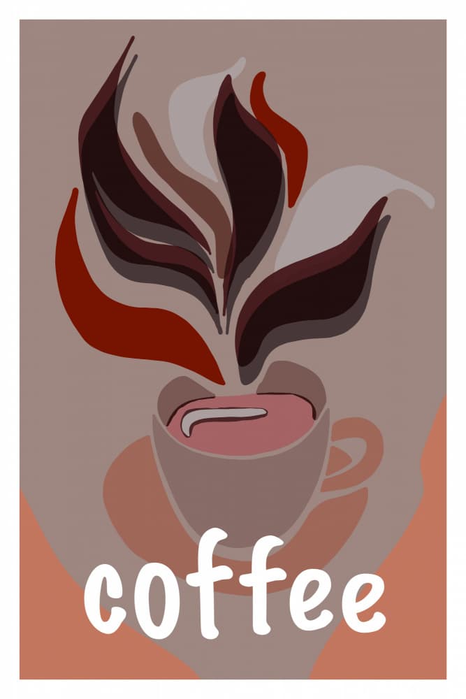 Abstract Coffee Steam by casa cartissi — canvas wall art