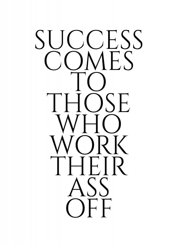 Work Hard Success by Andreas Magnusson — canvas wall art
