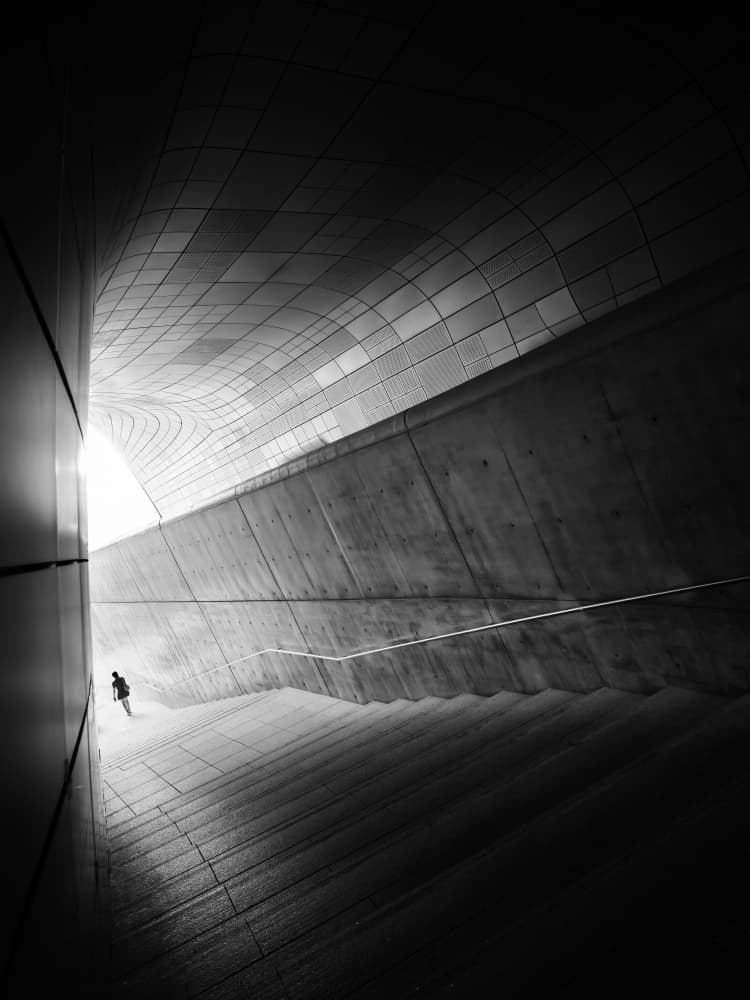 Modern Tunnel Silhouette by Swen MUN — canvas wall art