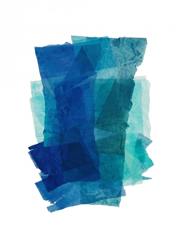 Layered Blue Abstract by Ohkimiko — canvas wall art