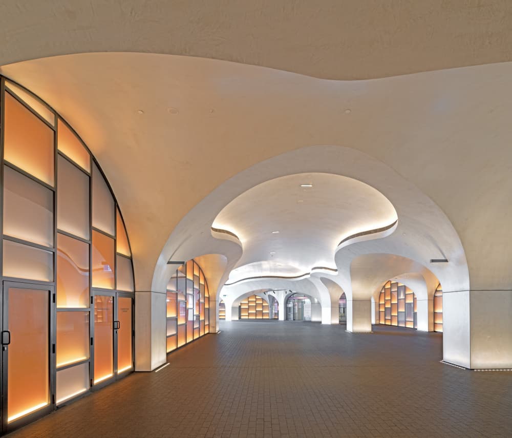 Illuminated Architectural Curves by Wayne Pearson — canvas wall art