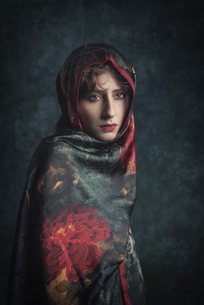 Dark Floral Gaze by Eddie Kavanagh — canvas wall art