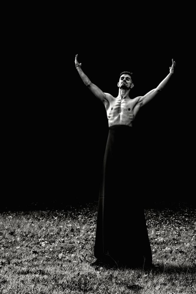 Contemplative Dancer Pose by Paulo Medeiros — canvas wall art