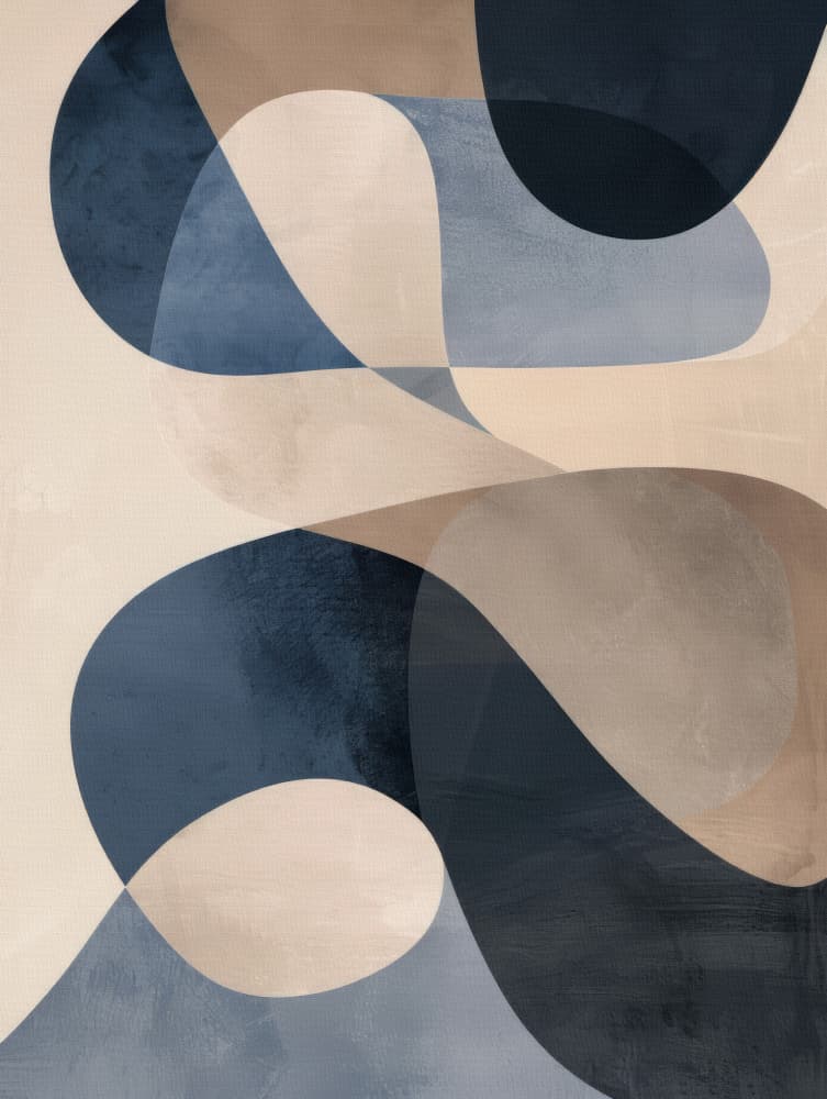 Flowing Organic Curves by Bilge Paksoylu — canvas wall art