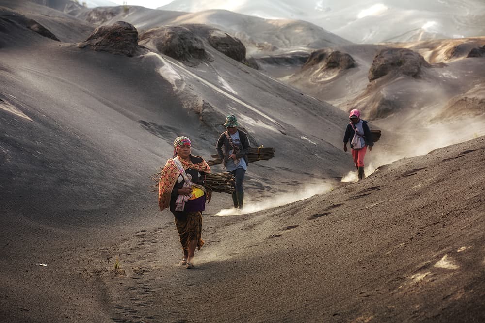People in Arid Mountains by Gunarto Song — canvas wall art