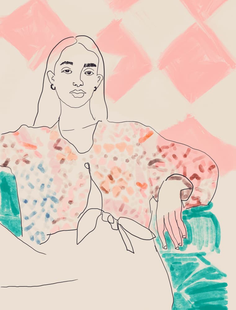 Colorful Fashion Portrait by Beate Tubach — canvas wall art
