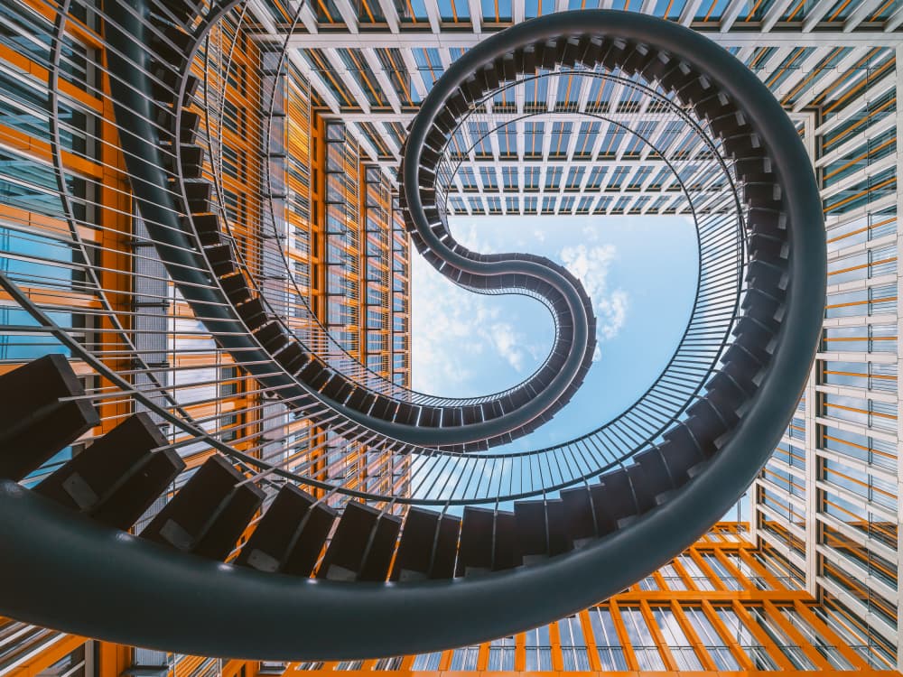 Modern Spiral Ascent by Mike Kreiten — canvas wall art