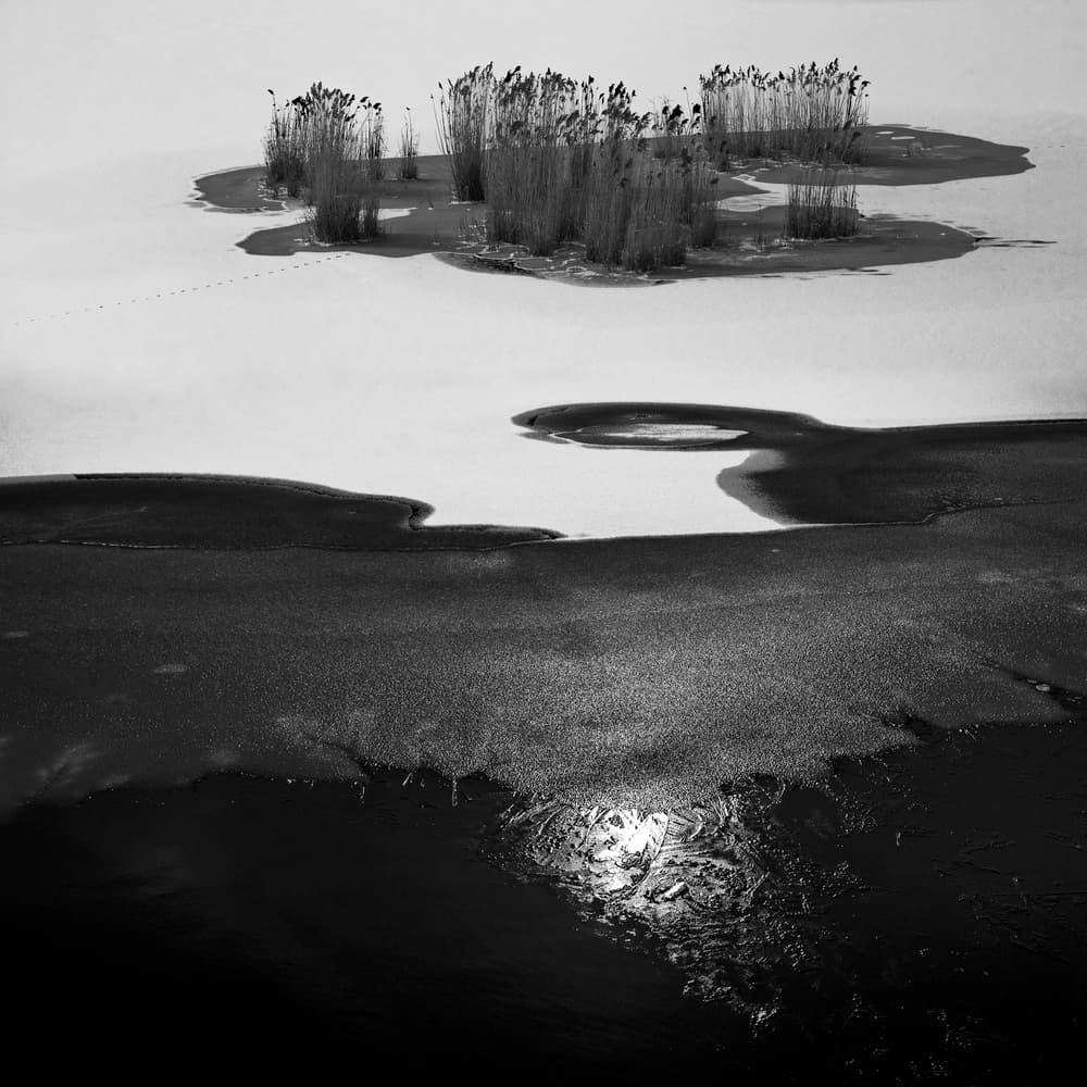 black ice by Gilbert Claes — canvas wall art