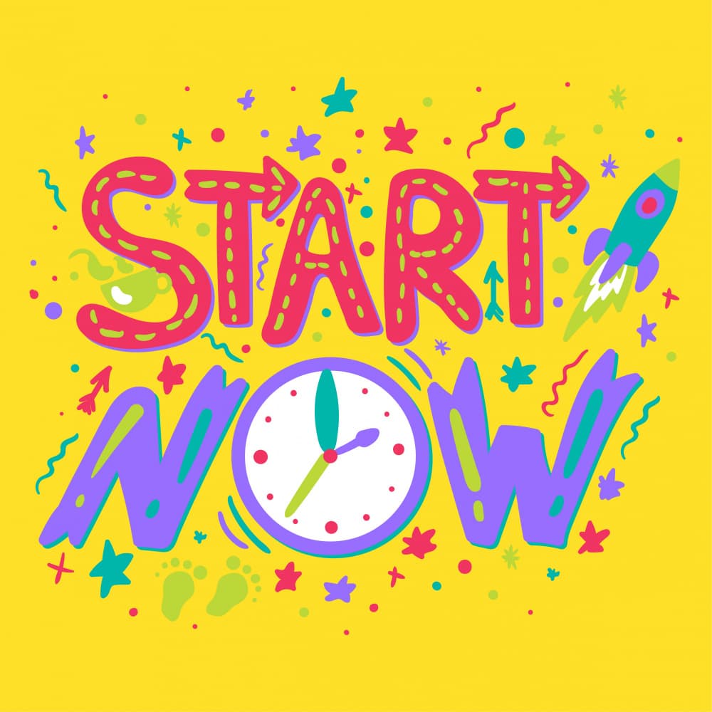 Vibrant Start Now by Marika Barsrsind β canvas wall art
