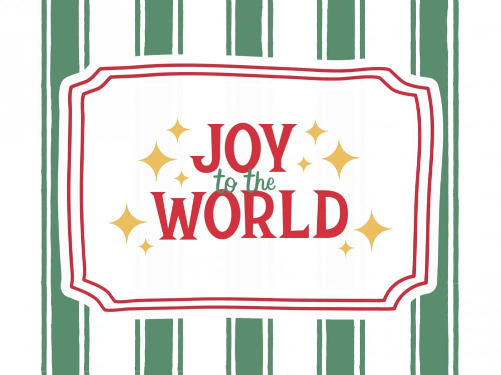 Joy To The World by Jolly and Dash — canvas wall art