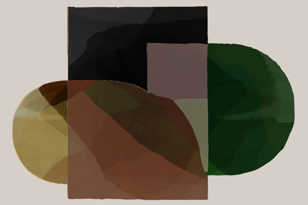 Earthy Tones Abstract Shapes by cartissi — canvas wall art