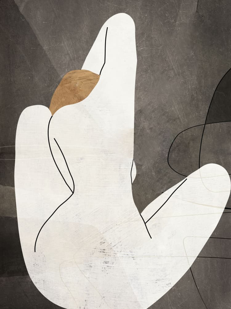 Minimalist Female Form by Roberto Moro — canvas wall art