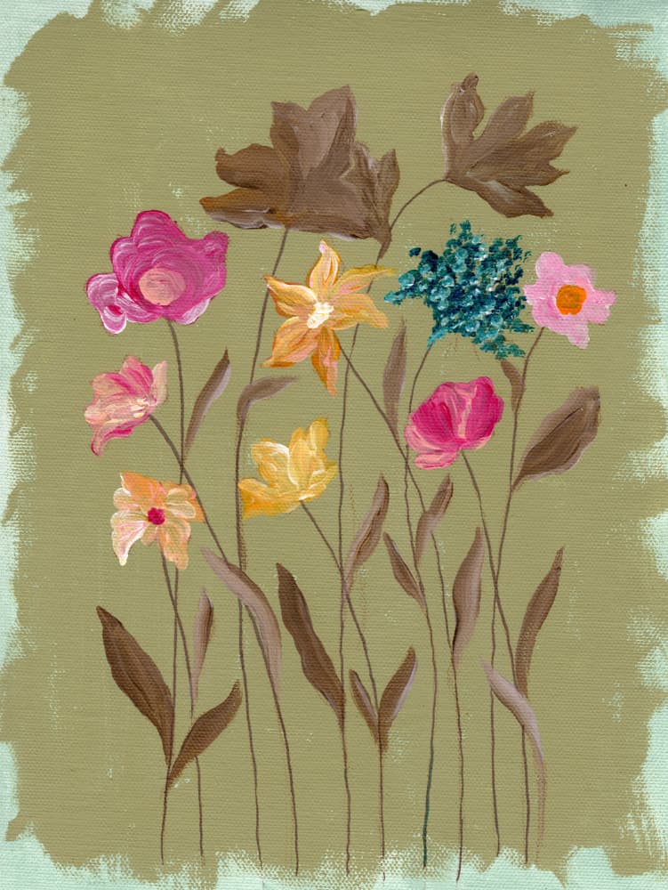 Colorful Wildflowers Garden by Nikita Jariwala — canvas wall art