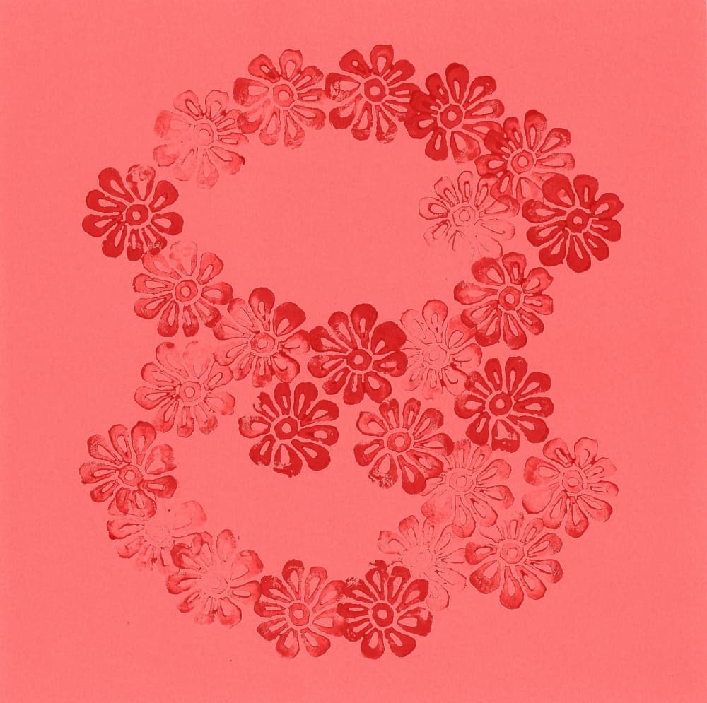 Abstract Red Flowers by Santhosh ch — canvas wall art