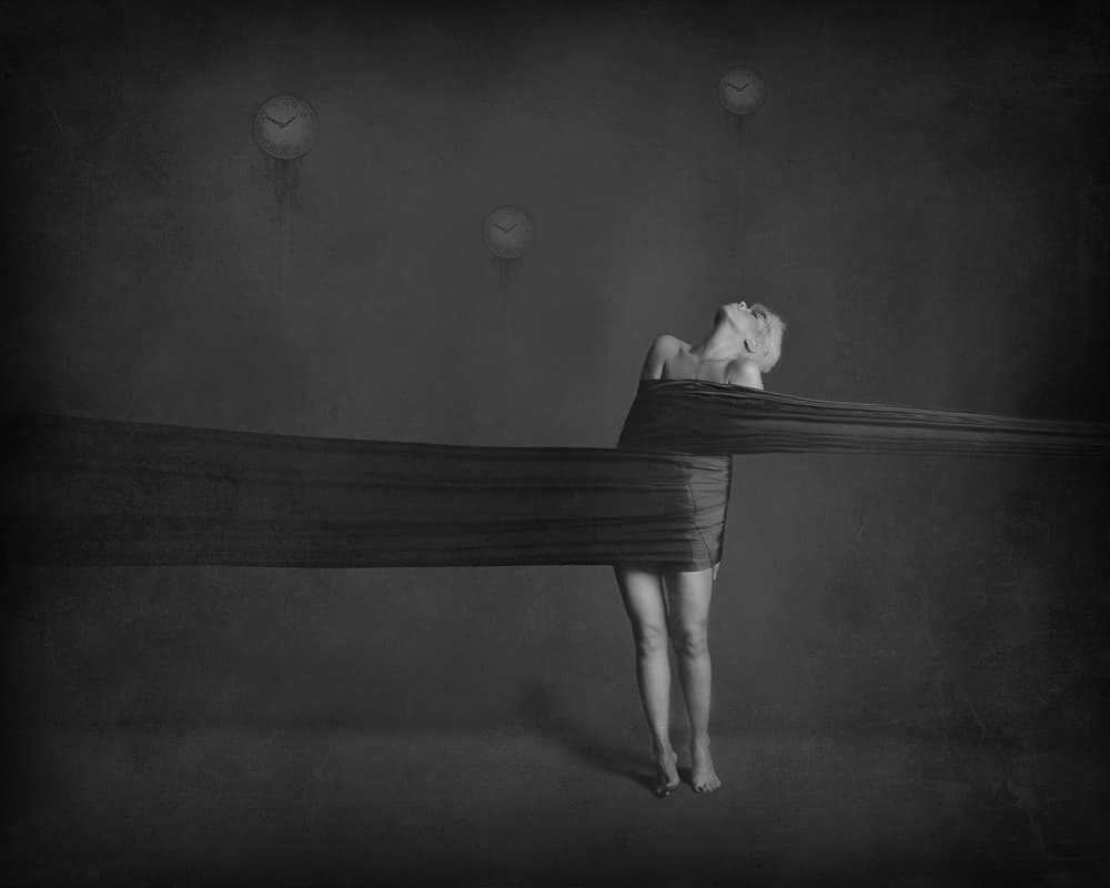 Woman Bound by Time by Moein Hasheminasab — canvas wall art