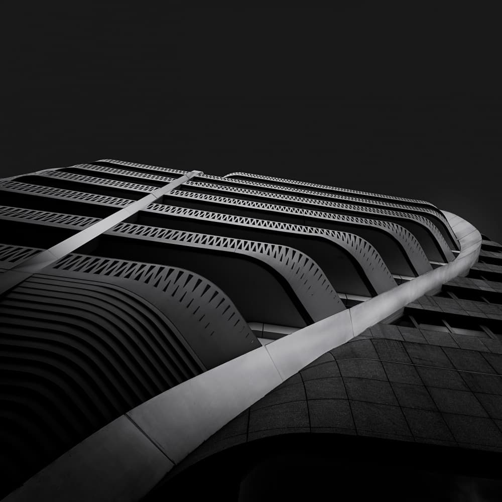 Sleek Architectural Curves by Roland Weber — canvas wall art