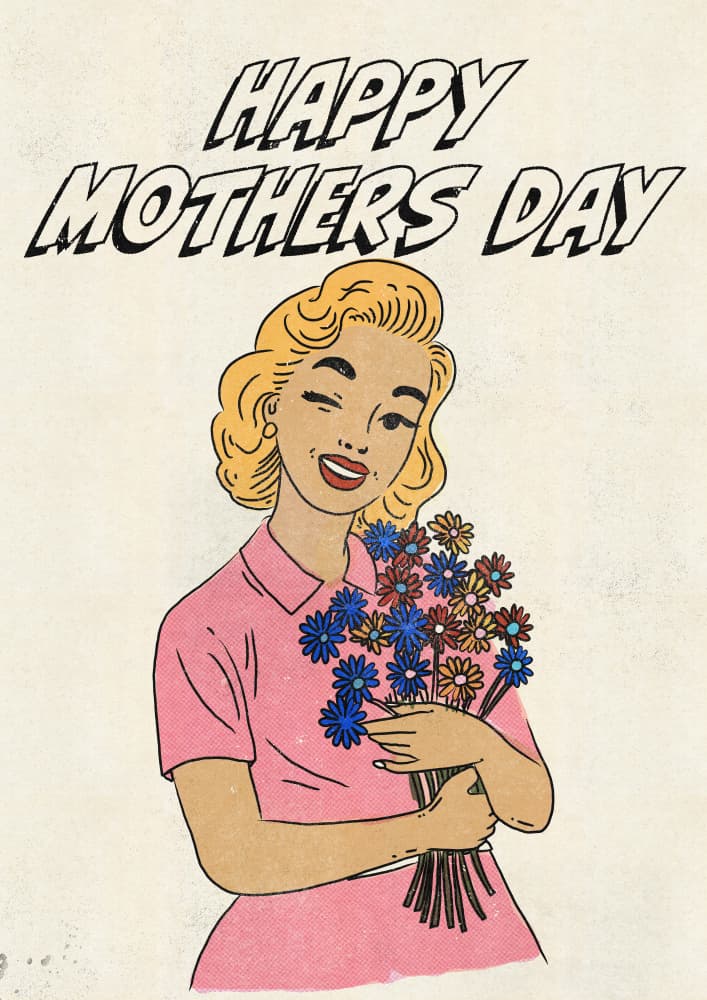Happy Mothers Day Wink by Nicholas — canvas wall art