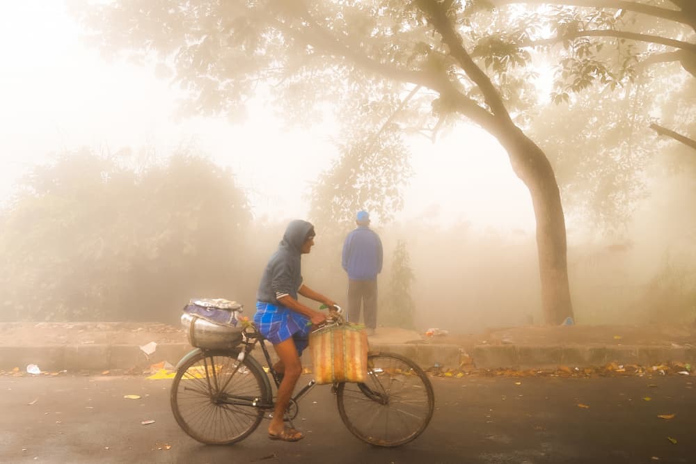 Winter morning Kolkata by Subhajit Das — canvas wall art