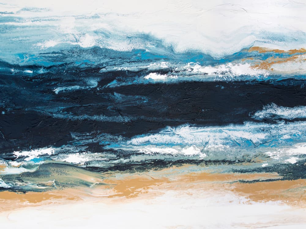 Deep Blue Coast by Alyson Storms — canvas wall art