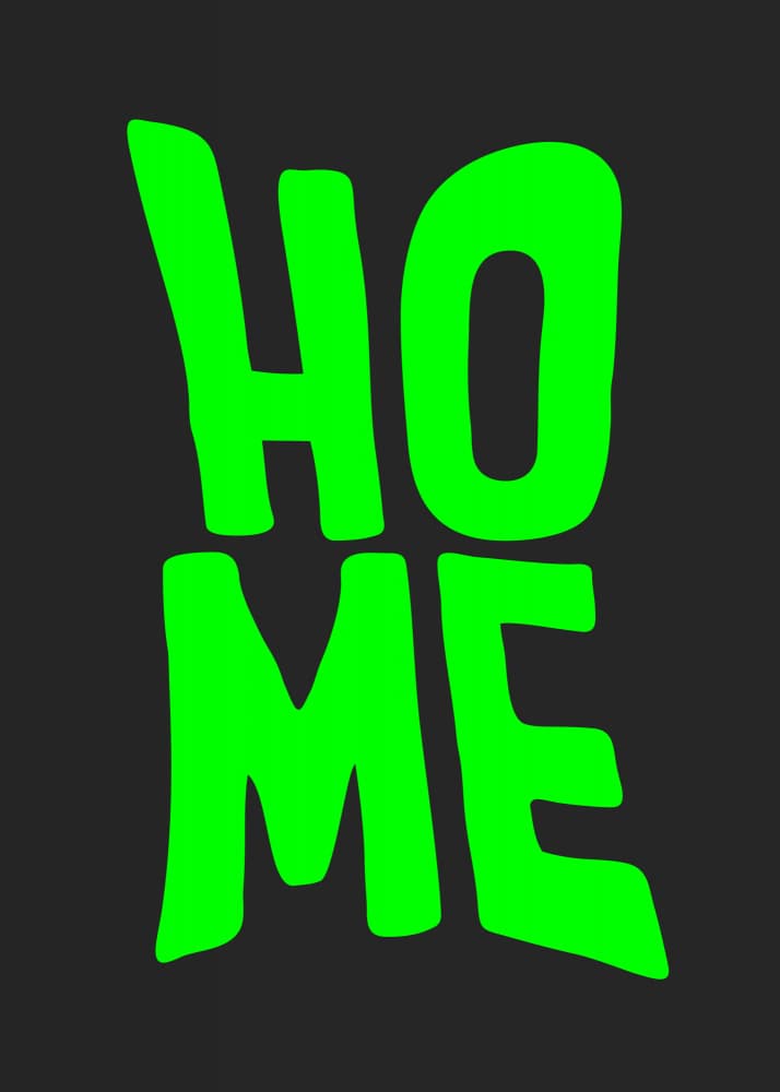 Vibrant Home Text by Andreas Magnusson — canvas wall art