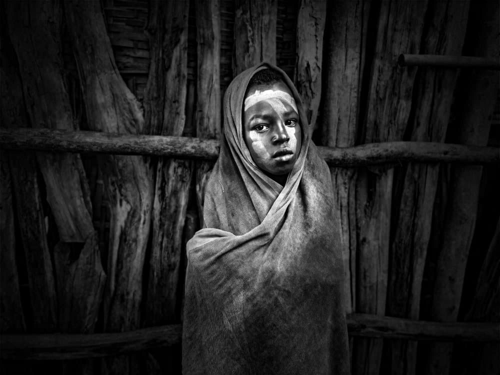 Child with Face Paint by Svetlin Yosifov — canvas wall art