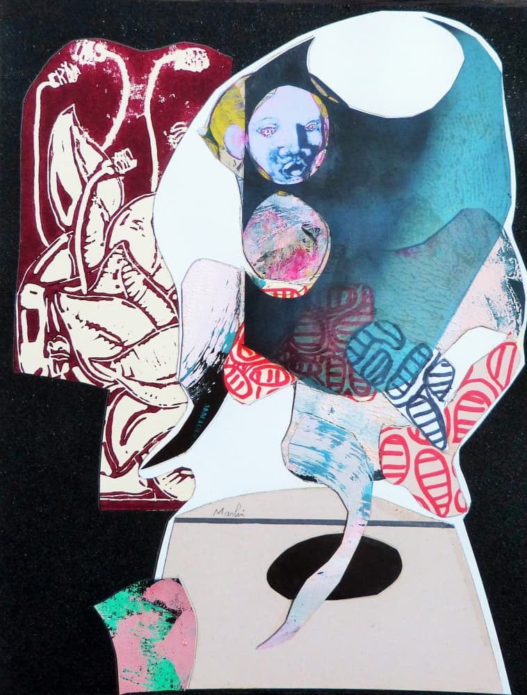 Vibrant Abstract Collage by Pascal Marlin — canvas wall art