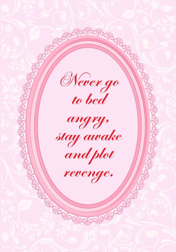 Sassy Pink Revenge Quote by Athene Fritsch — canvas wall art