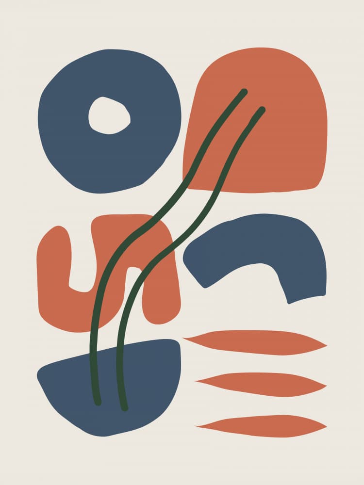 Earthy Organic Shapes by Little Dean — canvas wall art
