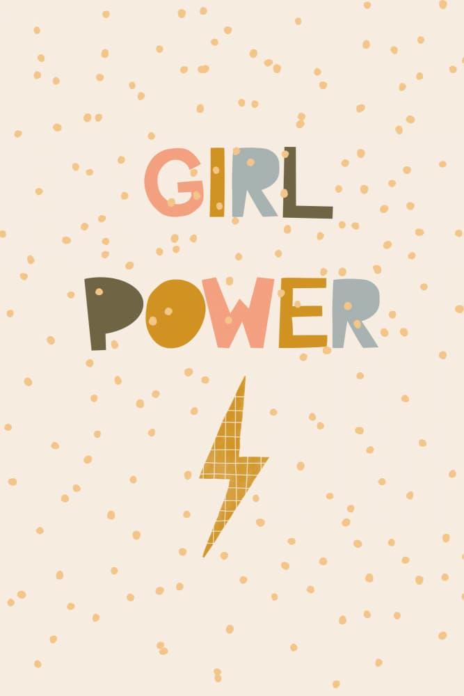 Girl Power Bolt by Menina Lisboa — canvas wall art