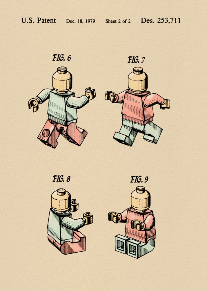 Classic Toy Figures Patent by Andreas Magnusson — canvas wall art