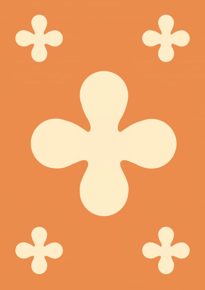 Organic Orange Shapes by Natasha Playell — canvas wall art