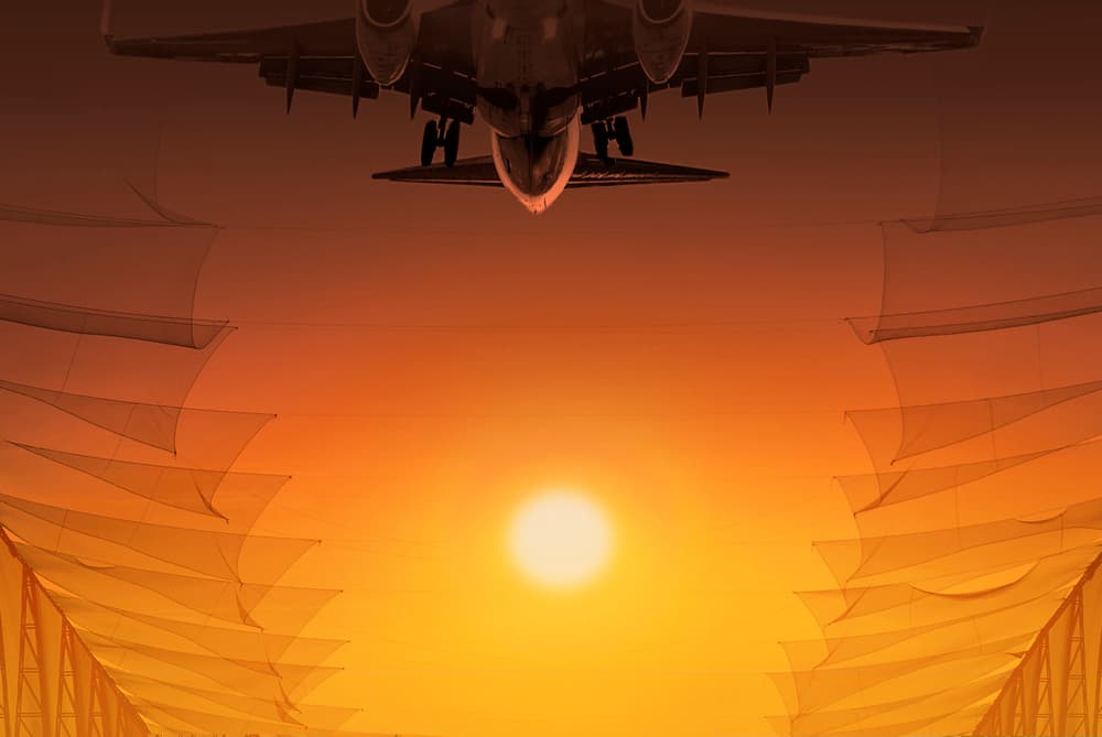 Sunset Takeoff by Ekkachai Khemkum — canvas wall art