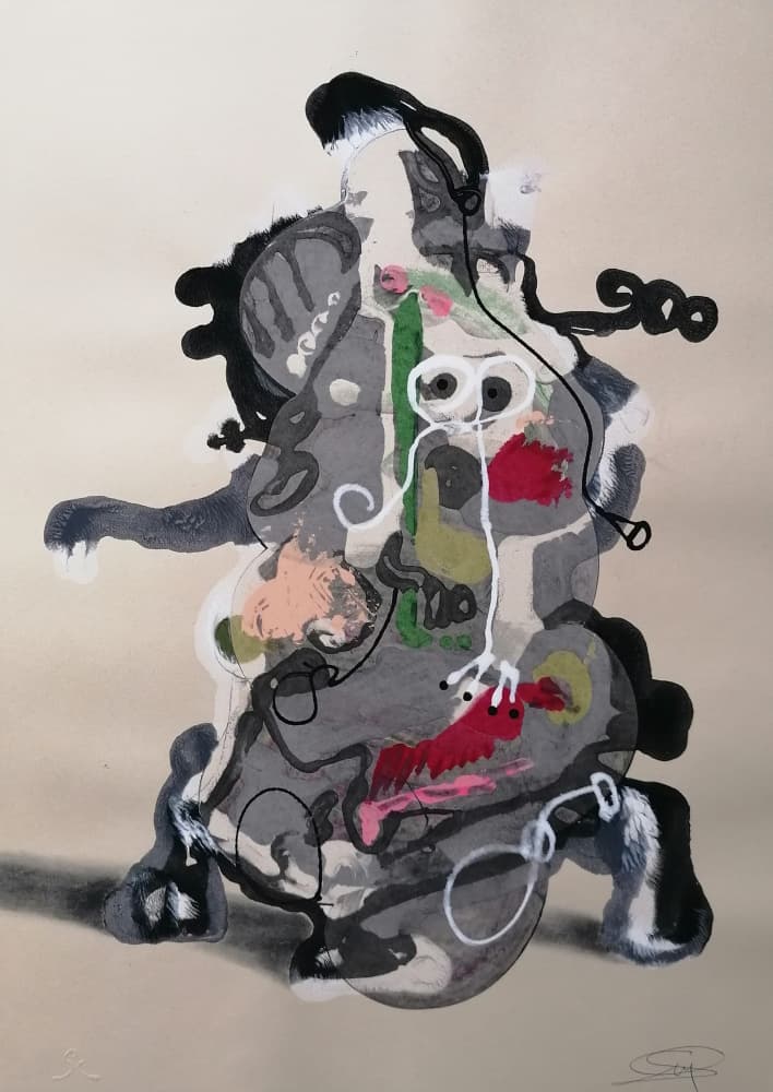 Expressive Abstract Figure by Stefano Mazzolini — canvas wall art