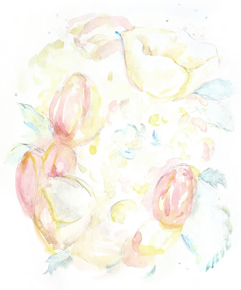 Ethereal Pastel Flowers by Christine Lindstrom — canvas wall art