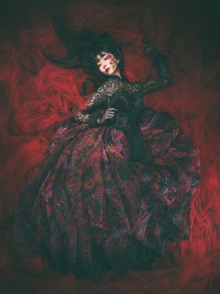 Elegant Crimson Slumber by Daisuke Kiyota — canvas wall art