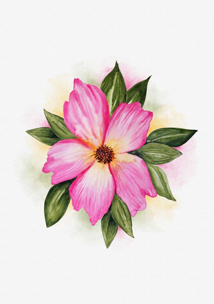 Vibrant Pink Bloom by Olena Kovalova — canvas wall art