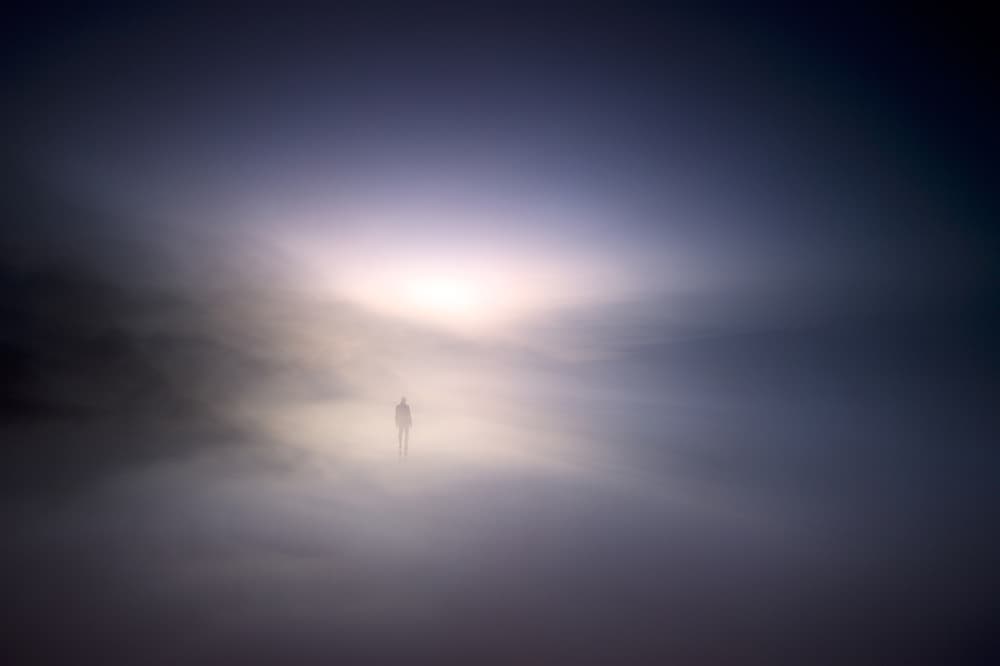 Lone Figure in Fog by Santiago Pascual Buye — canvas wall art