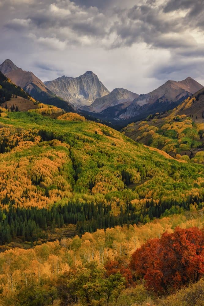 Autumn Mountain Valley by Michael Zheng — canvas wall art